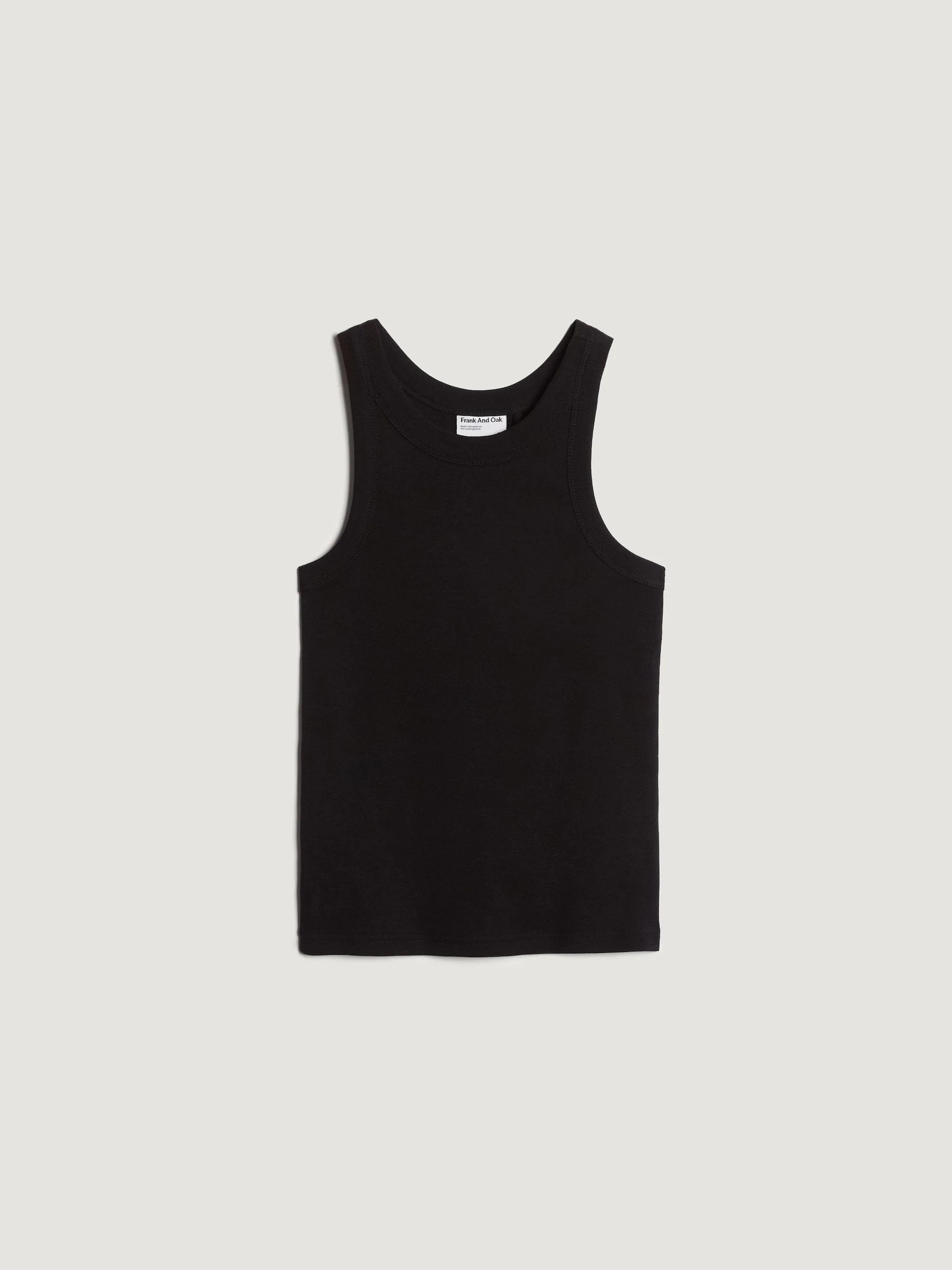 The Organic Cotton Rib Tank in Black sold by Frank & Oak product image thumbnail 5