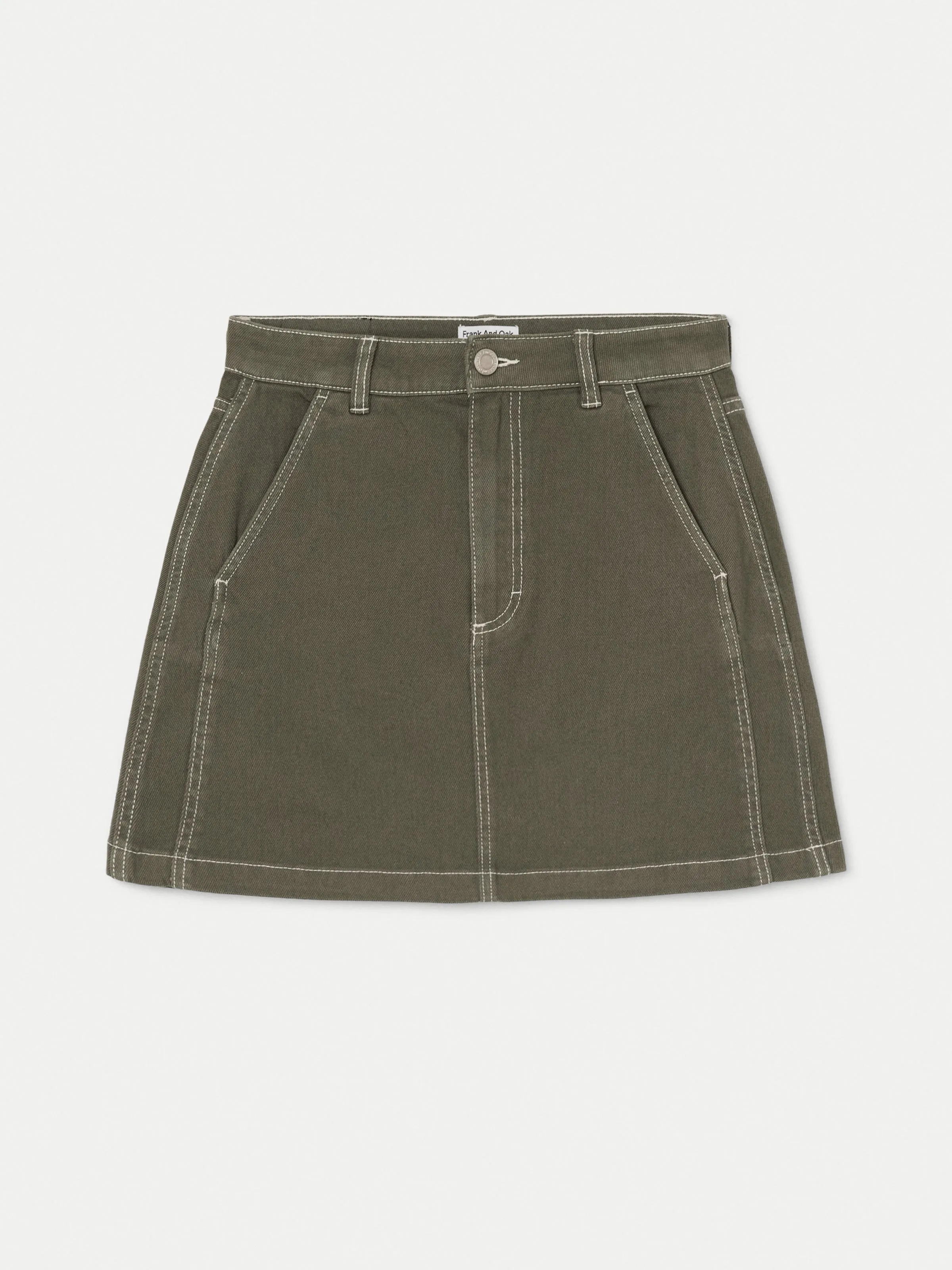 The Utility Mini Skirt in Green sold by Frank & Oak product image thumbnail 5