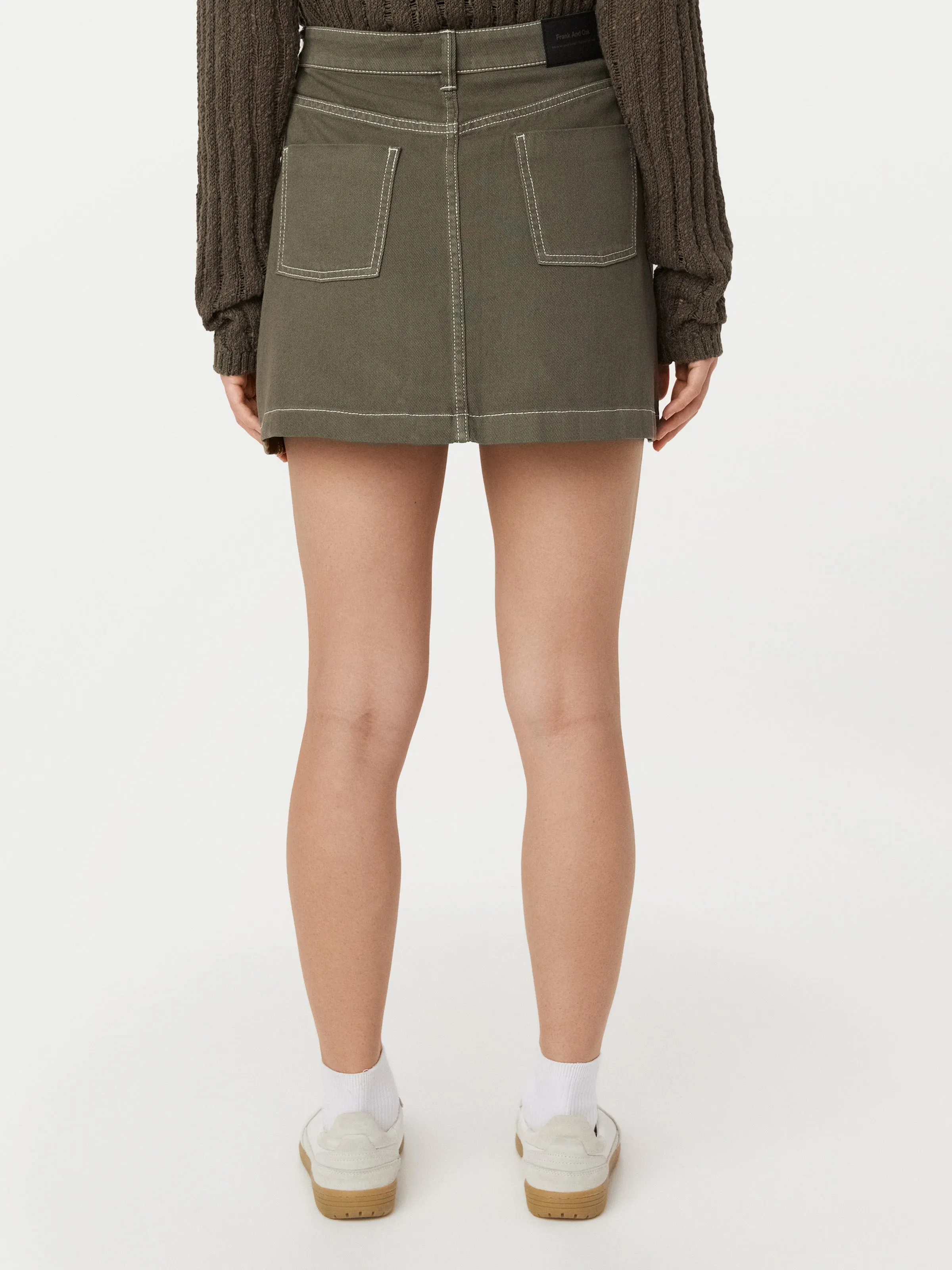 The Utility Mini Skirt in Green sold by Frank & Oak product image thumbnail 4