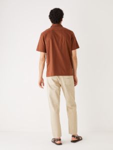 The Short Sleeve Hemp Shirt in Tortoise Brown sold by Frank & Oak