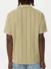 The Textured Camp Collar Shirt in Cardamom sold by Frank & Oak