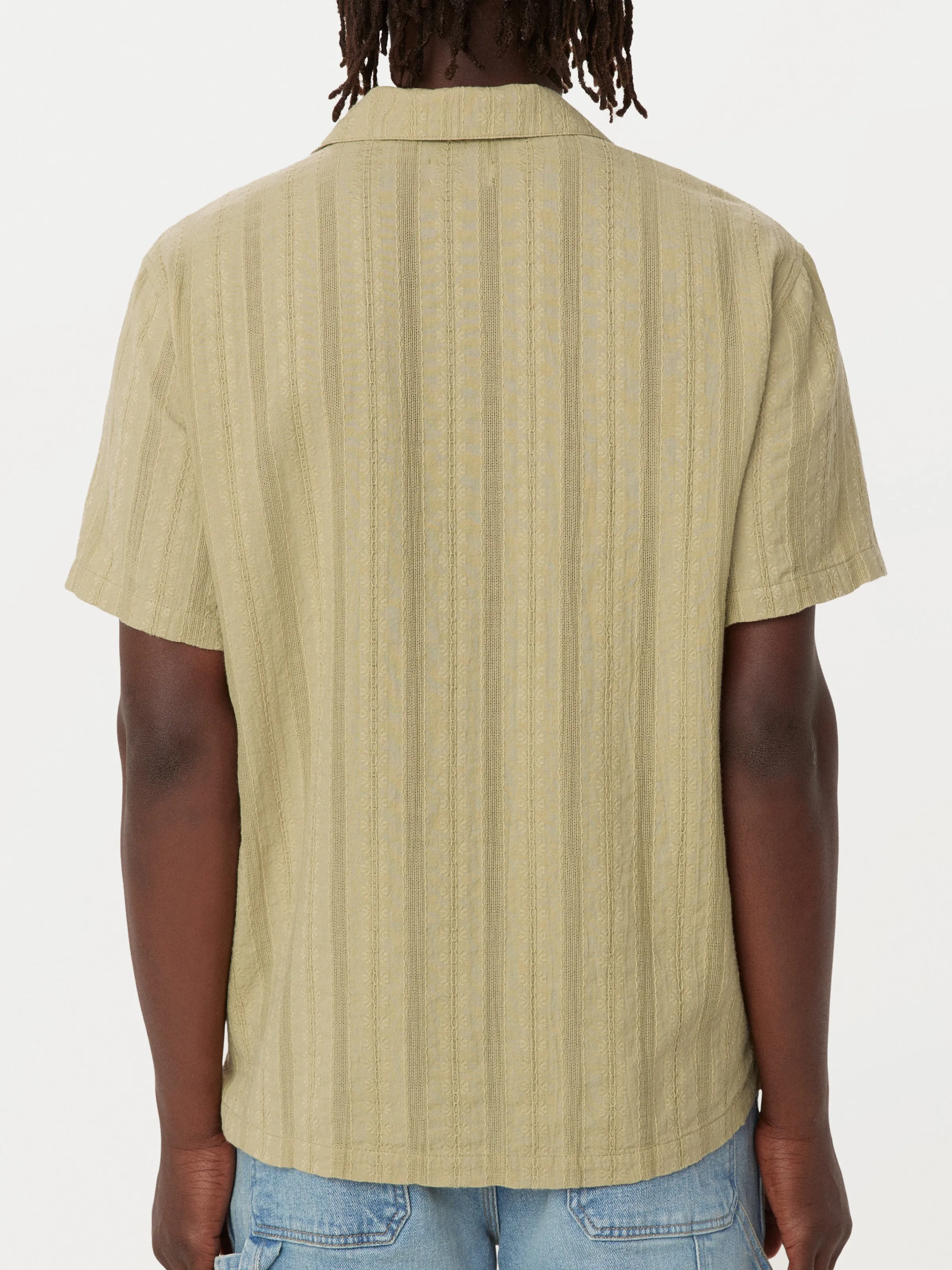 The Textured Camp Collar Shirt in Cardamom sold by Frank & Oak product image thumbnail 4