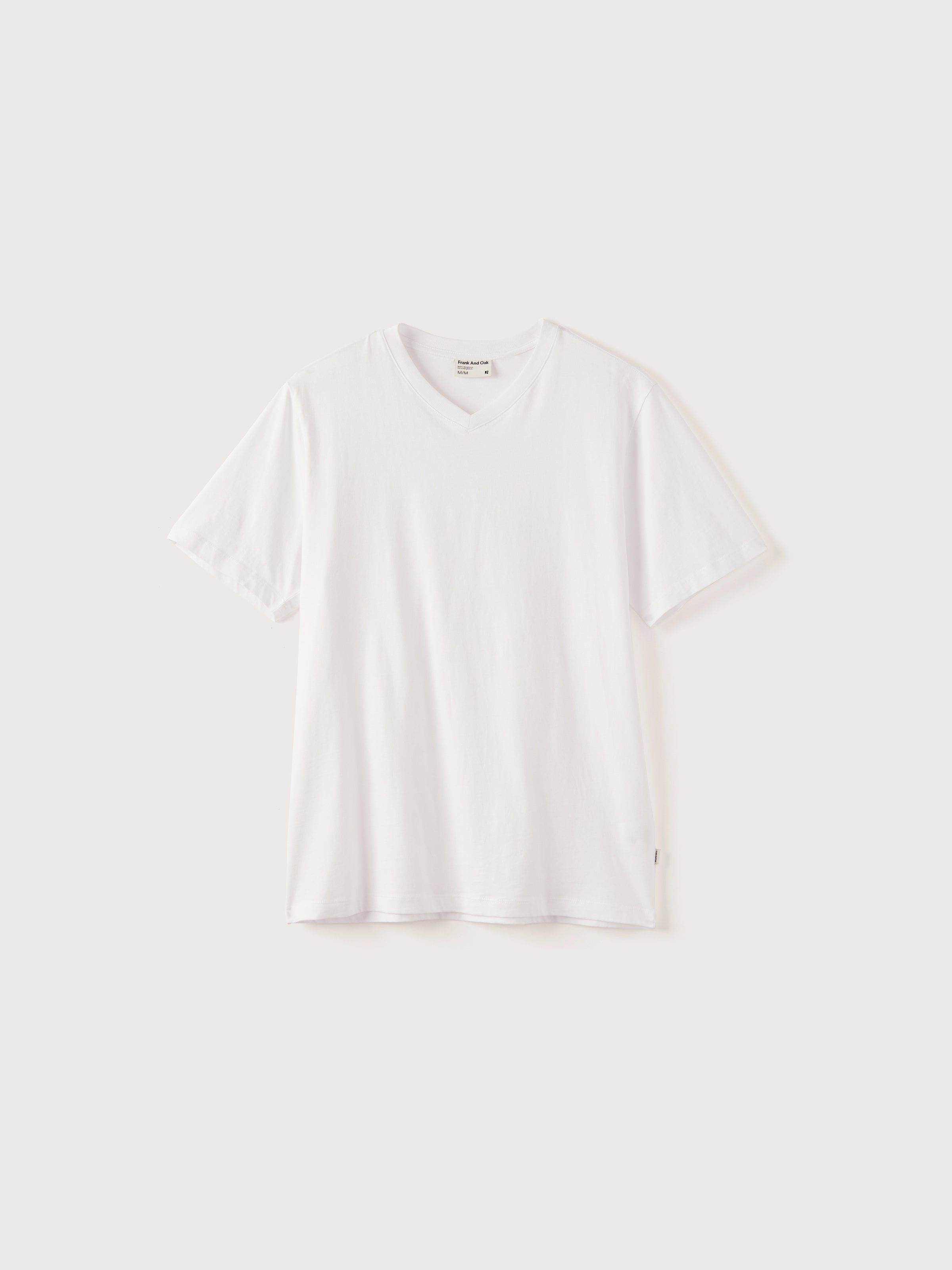 The Slim V-Neck T-Shirt in Bright White sold by Frank & Oak product image thumbnail 2