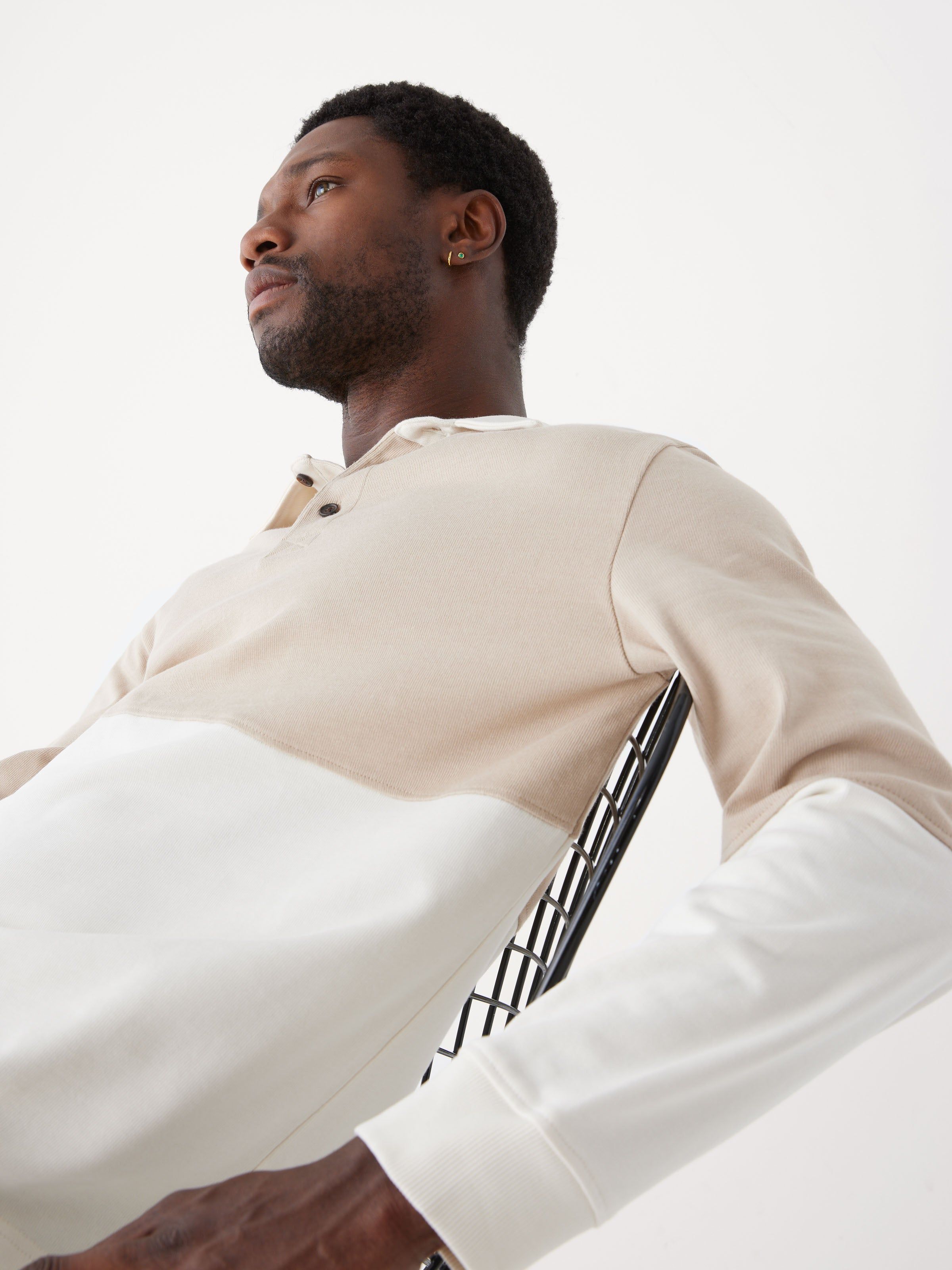 The Long Sleeve Rugby Polo in Hummus sold by Frank & Oak product image thumbnail 2