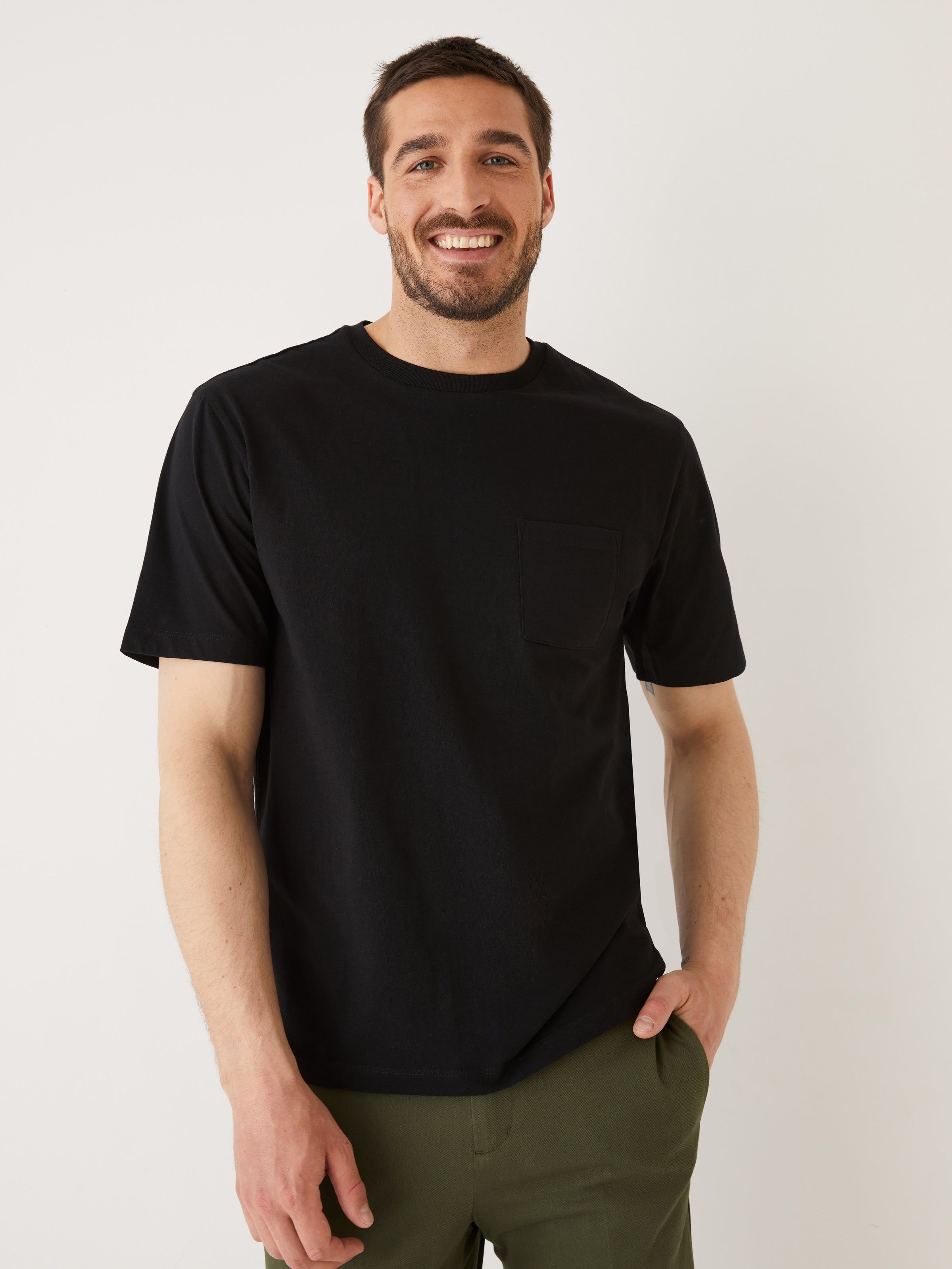 The Relaxed Fit Essential T-Shirt in Black sold by Frank & Oak