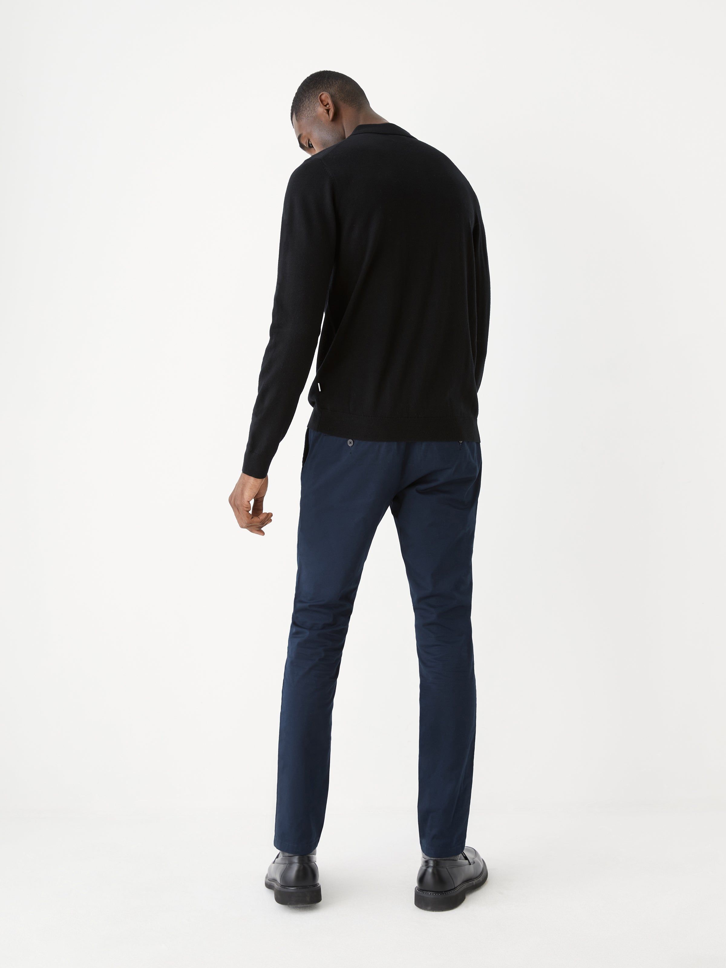 The Merino Wool Polo Sweater in Black sold by Frank & Oak product image thumbnail 6