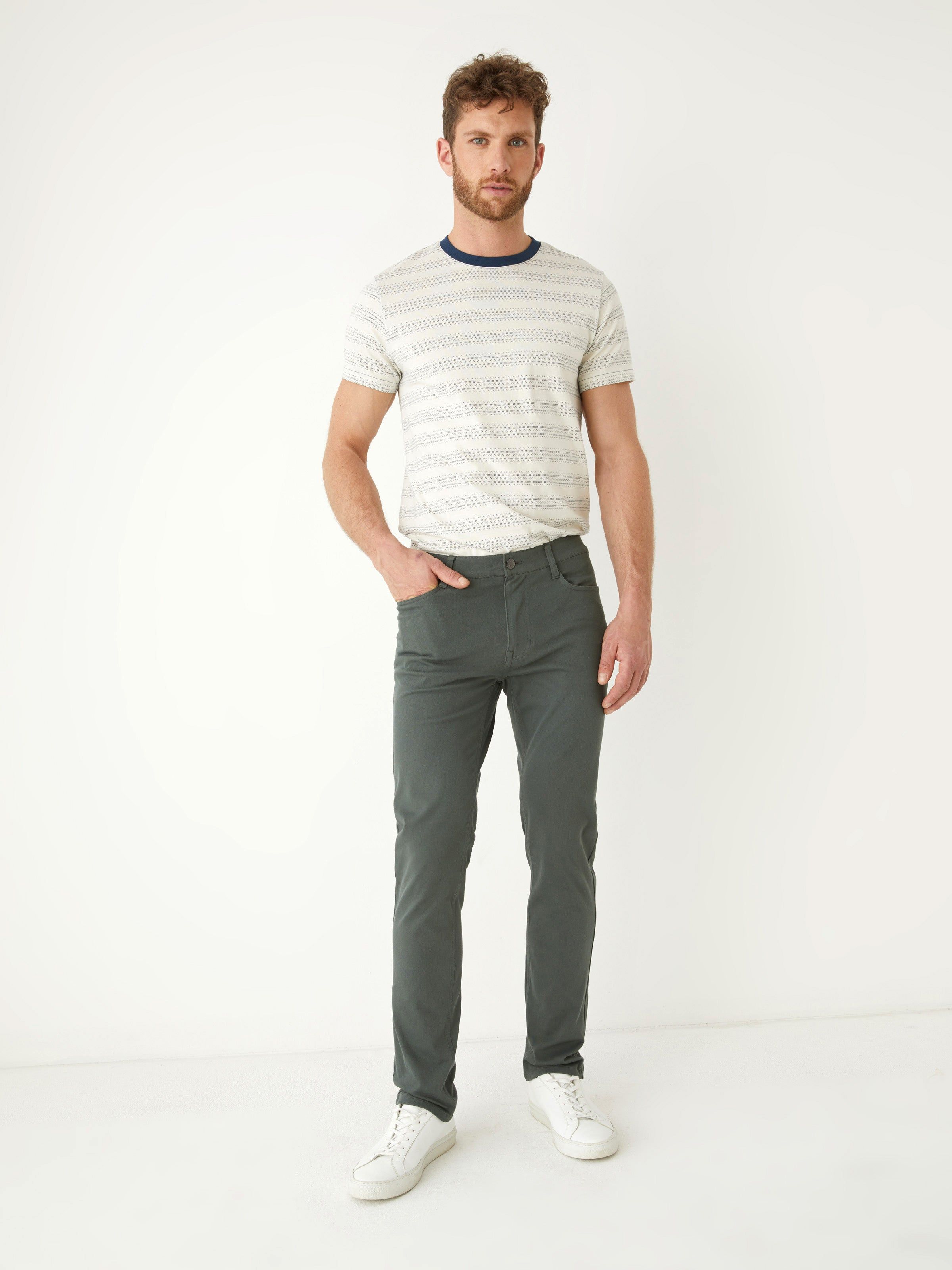 The Slim Flex Pant in Smoked Green sold by Frank & Oak product image thumbnail 3