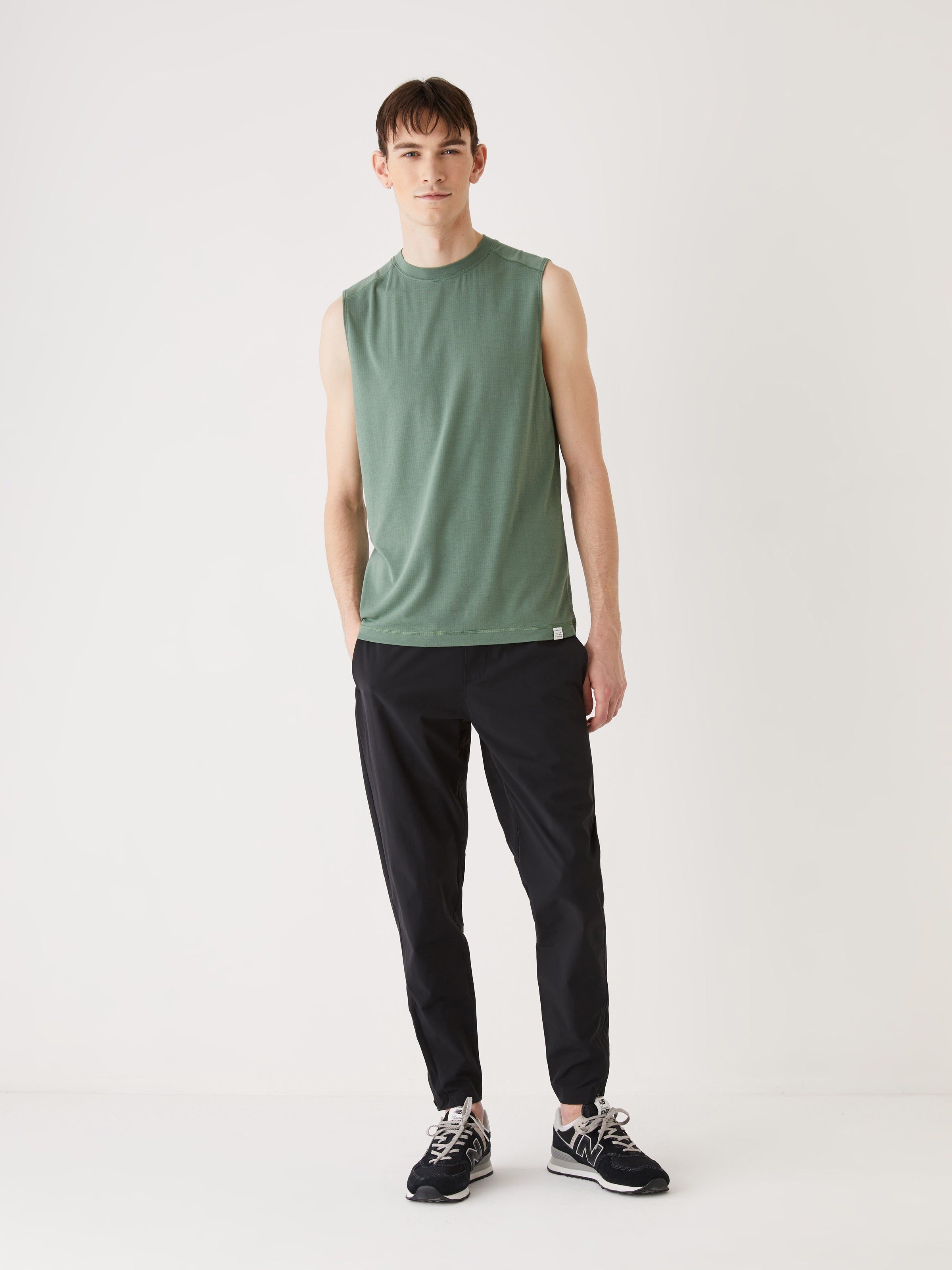 The Motion Pant in Black sold by Frank & Oak