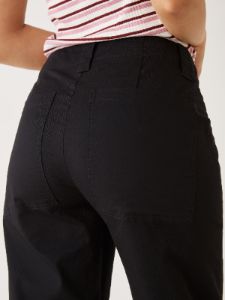The Annie Loose Fit Pant in Black sold by Frank & Oak