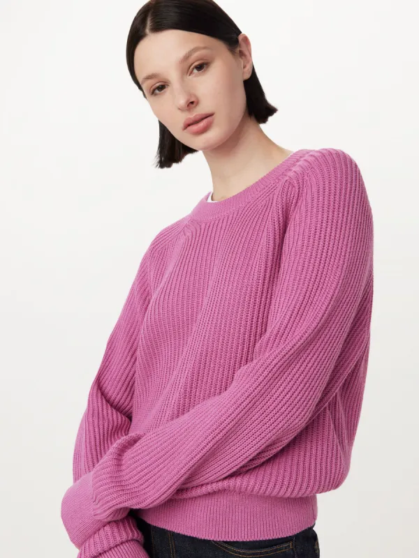 The SeaCell™ Boxy Sweater in Bright Purple sold by Frank & Oak