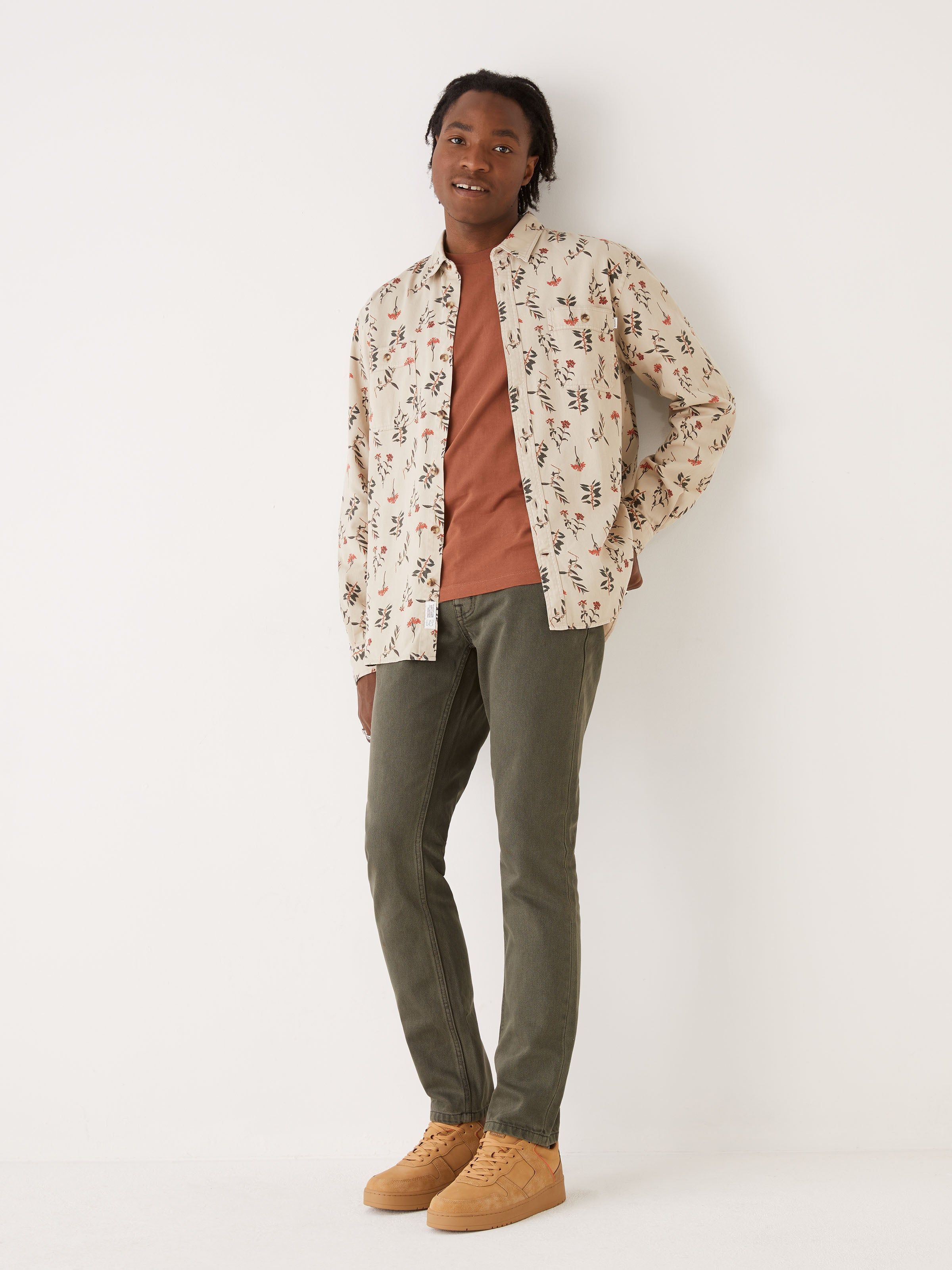 The Botanical Print Shirt in Feather Grey sold by Frank & Oak product image thumbnail 2