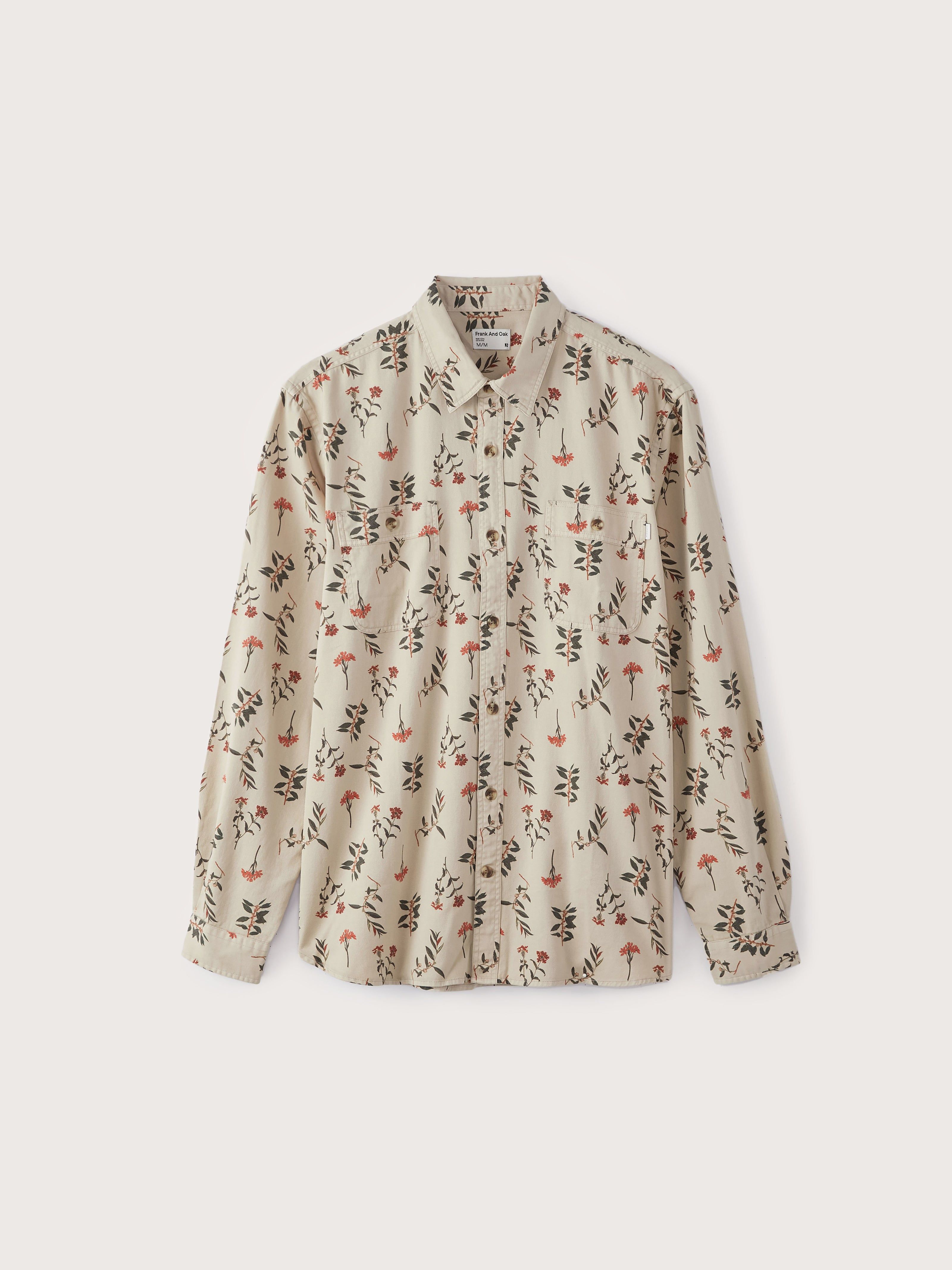 The Botanical Print Shirt in Feather Grey sold by Frank & Oak product image thumbnail 6