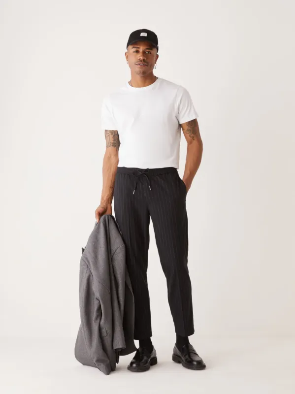 The Striped Pull-On Pant in Midnight Blue sold by Frank & Oak