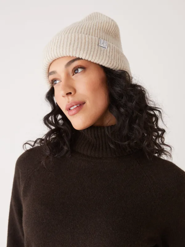 The Wool Beanie in Off White sold by Frank & Oak