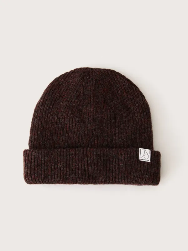 The Wool Beanie in Dark Burgundy sold by Frank & Oak