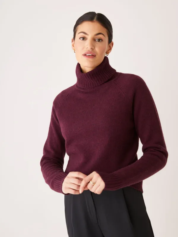 The Yak Wool Turtleneck in Dark Purple sold by Frank & Oak