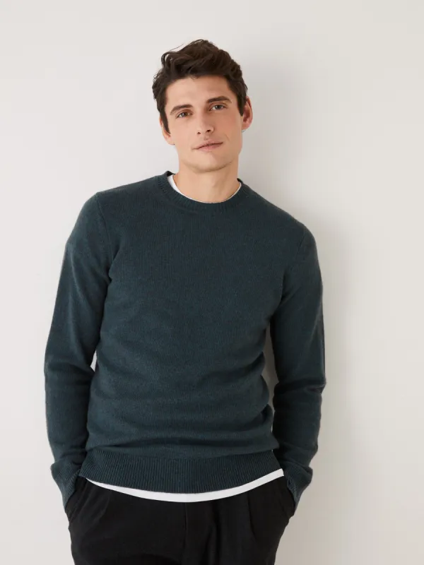 The Yak Wool Crewneck Sweater in Dark Aqua Green sold by Frank & Oak