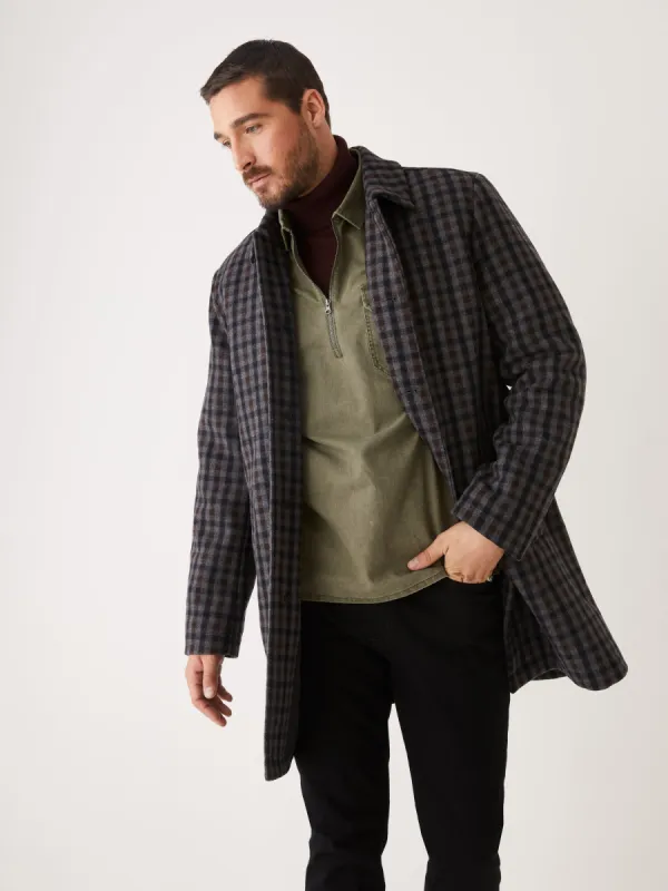 The Smith Mac Topcoat in Brown sold by Frank & Oak