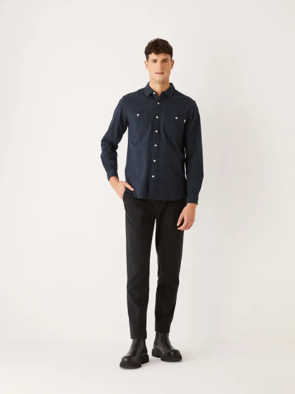 The Nepped Shirt in Dark Navy sold by Frank & Oak