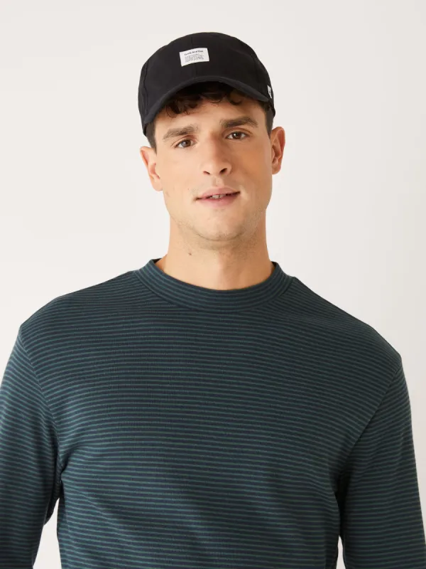 The Striped Long Sleeve Shirt in Dark Navy sold by Frank & Oak