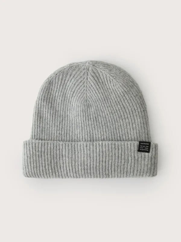 The Yak Wool Beanie in Light Grey sold by Frank & Oak