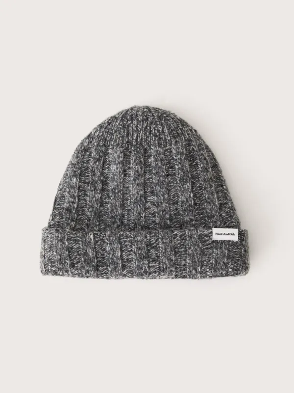 The Lambswool Beanie in Blue sold by Frank & Oak