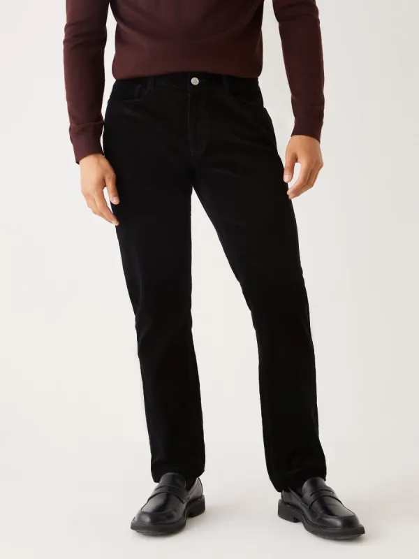 The Slim Fit Corduroy Pant in Black sold by Frank & Oak