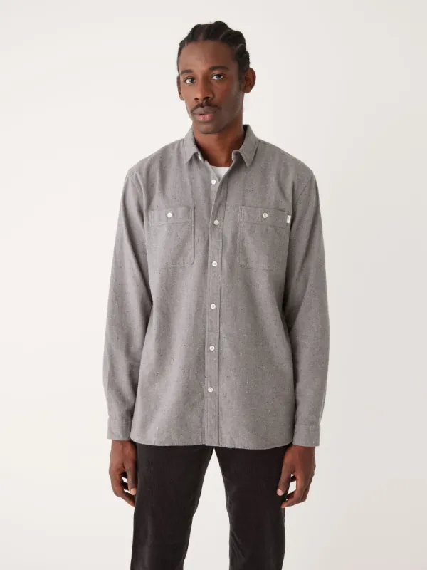 The Nepped Shirt in Grey sold by Frank & Oak