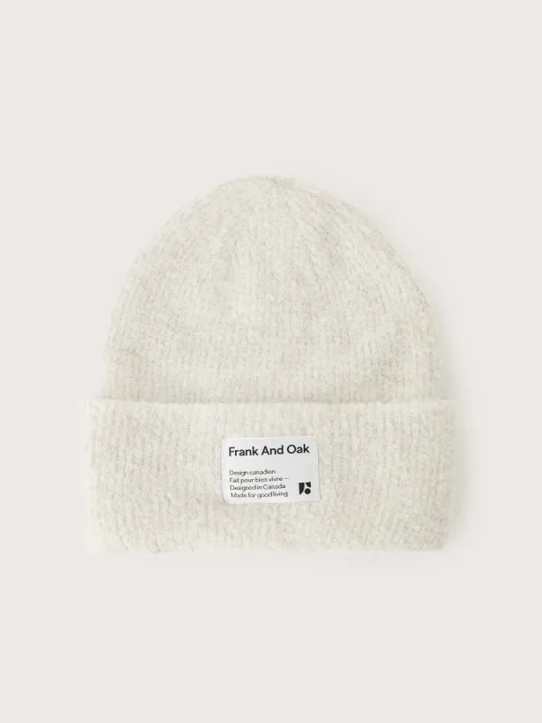 The Seawool® Beanie in White sold by Frank & Oak
