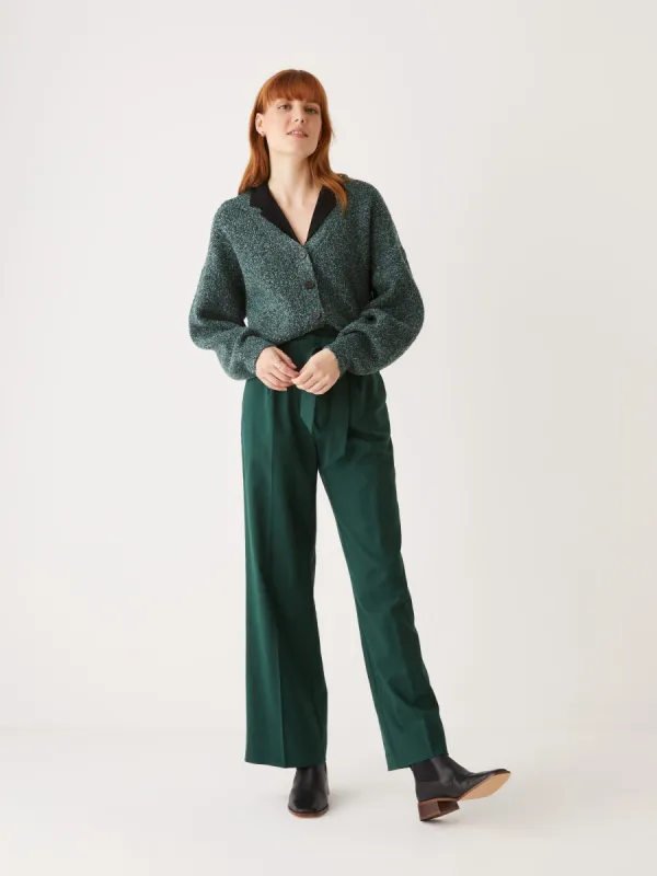 The Seawool®  Cardigan in Pine Grove sold by Frank & Oak