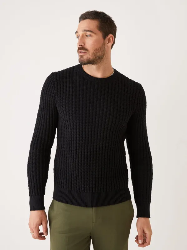 The Chunky Crewneck Sweater in Black sold by Frank & Oak