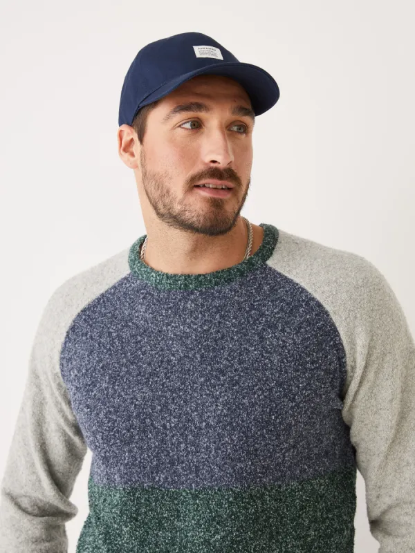 The Colour Block Seawool® Sweater in Pine Grove sold by Frank & Oak