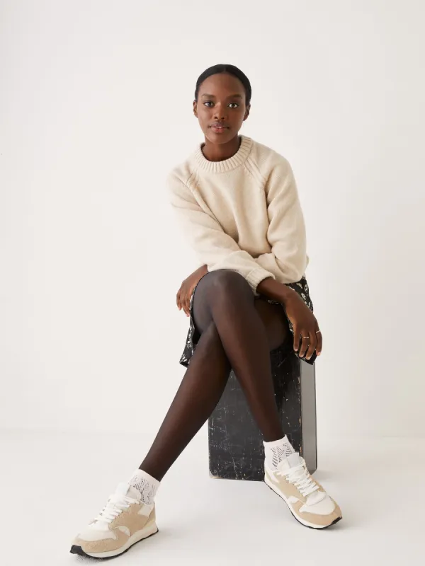 The Wool Crewneck Sweater in Cream Melange sold by Frank & Oak