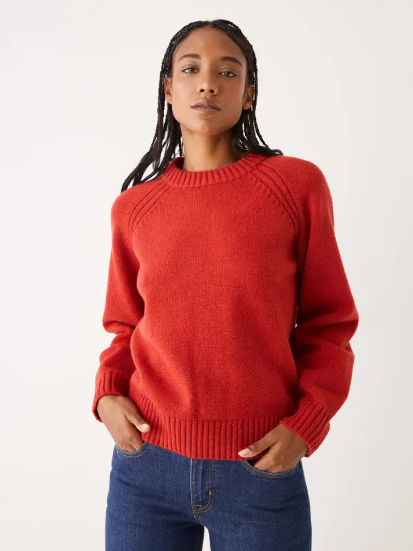 The Wool Crewneck Sweater in Red sold by Frank & Oak