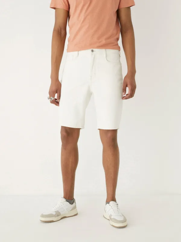 The Adam Slim 10in Short in Off White sold by Frank & Oak