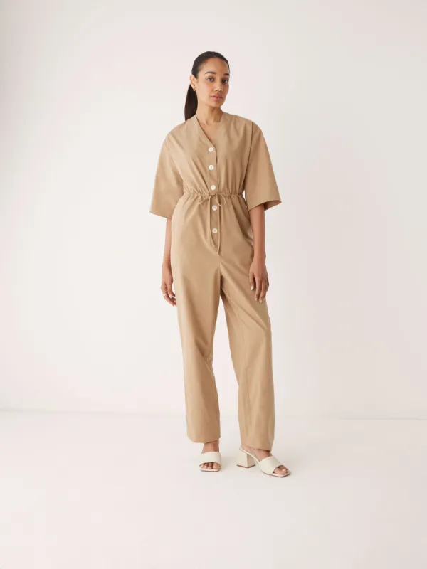 The Kapok Jumpsuit in Nutmeg sold by Frank & Oak