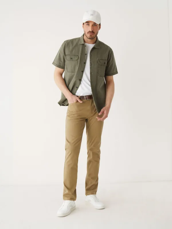 The Workwear Shirt in Khaki sold by Frank & Oak