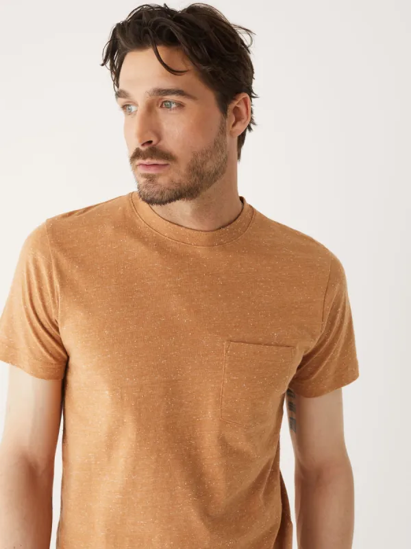 The Slim Textured T-Shirt in Copper sold by Frank & Oak
