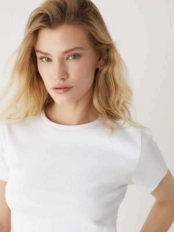 The Shrunken T-Shirt in Bright White sold by Frank & Oak