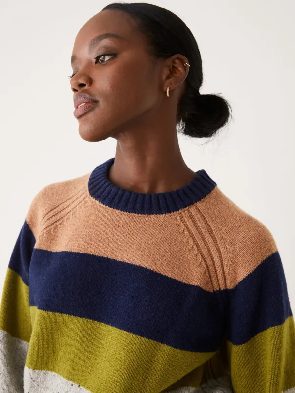 The Striped Wool Sweater in Navy sold by Frank & Oak
