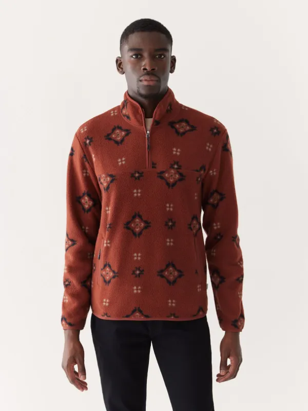 The Axis Polar Fleece Pullover in Brick Red made by Frank & Oak