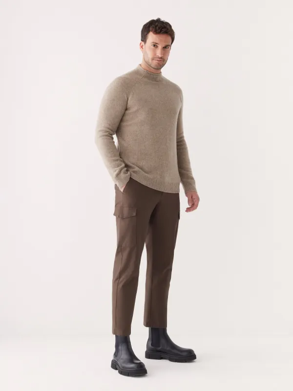 The Yak Wool Mockneck Sweater in Sandstone sold by Frank & Oak