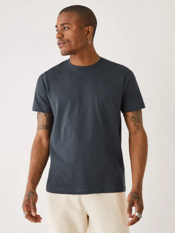 The Slim Fit Essential T-Shirt in Night Blue sold by Frank & Oak