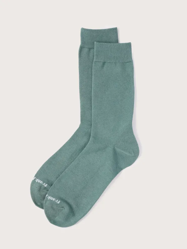 The Calf-Length Socks in Blue sold by Frank & Oak