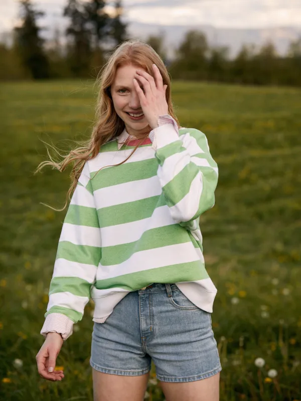 The Oversized French Terry Crewneck in Green sold by Frank & Oak