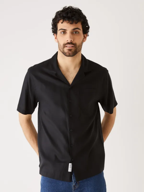 The Short Sleeve Resort Shirt in Black sold by Frank & Oak