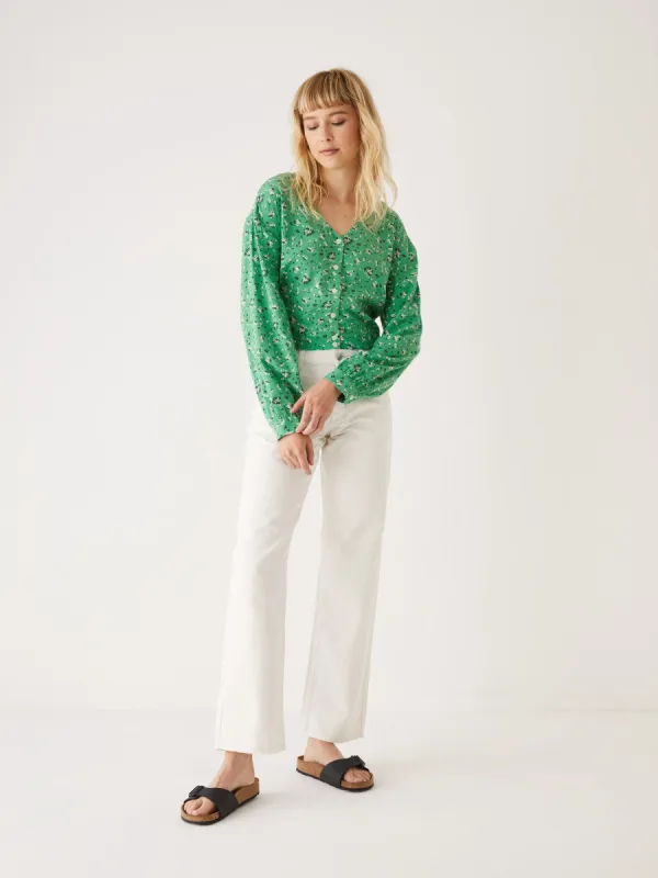 The Floral Blouse in Green sold by Frank & Oak