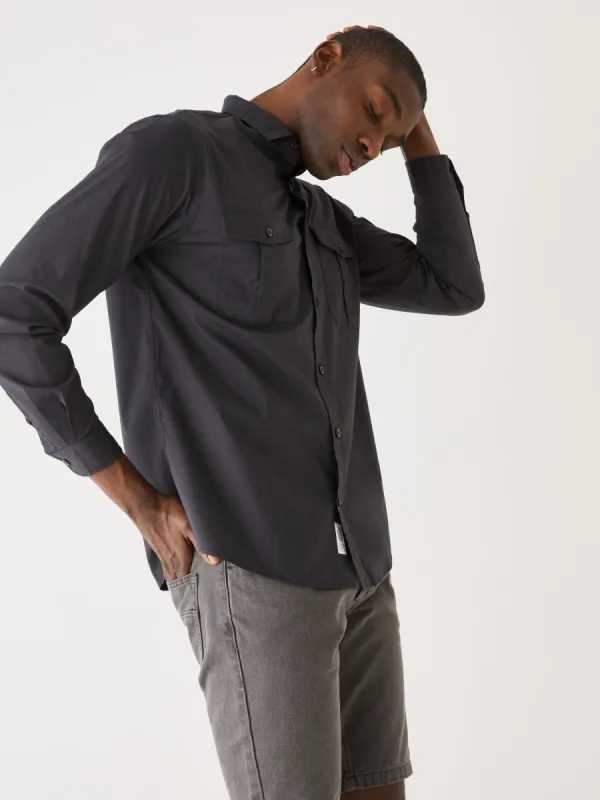 The Lightweight Overshirt in Dark Grey sold by Frank & Oak