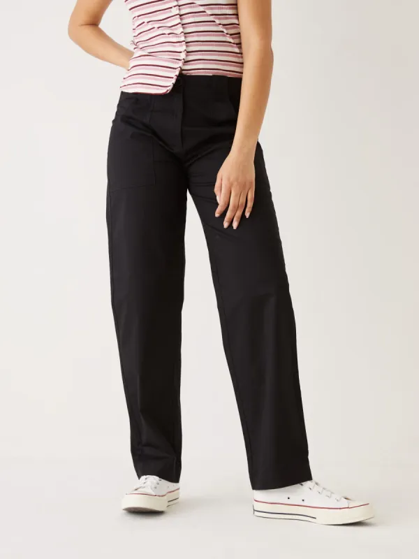 The Annie Loose Fit Pant in Black sold by Frank & Oak