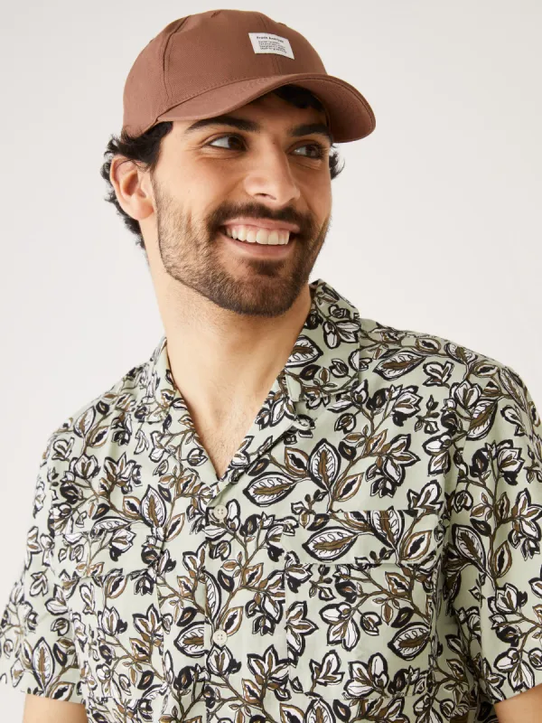 The Short Sleeve Botanical Shirt in Green sold by Frank & Oak